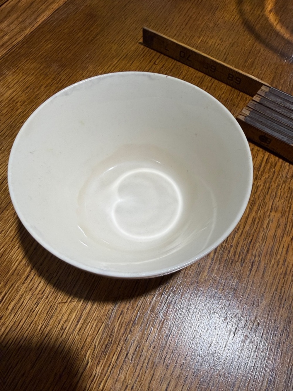 Vintage Bauer USA stoneware stained cream small cereal ribbed bee hive bowl - Picture 5 of 9
